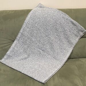 Cozy Silver Gray Knit Infinity Scarf size 26x36 Very warm and lightweight